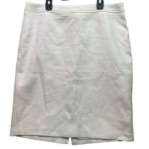 White House Black‎ Market Skirt Women 10 Ivory Texture Career Office Mature